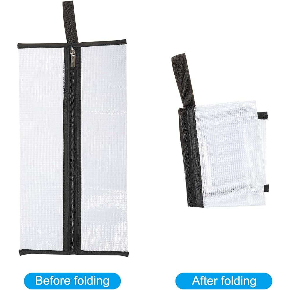 PATIKIL Waterproof Shoe Bag Shoe Pouch Shoe Storage Bag for Travel 4 Pieces Foldable Transparent Suitable for Men and Women Black