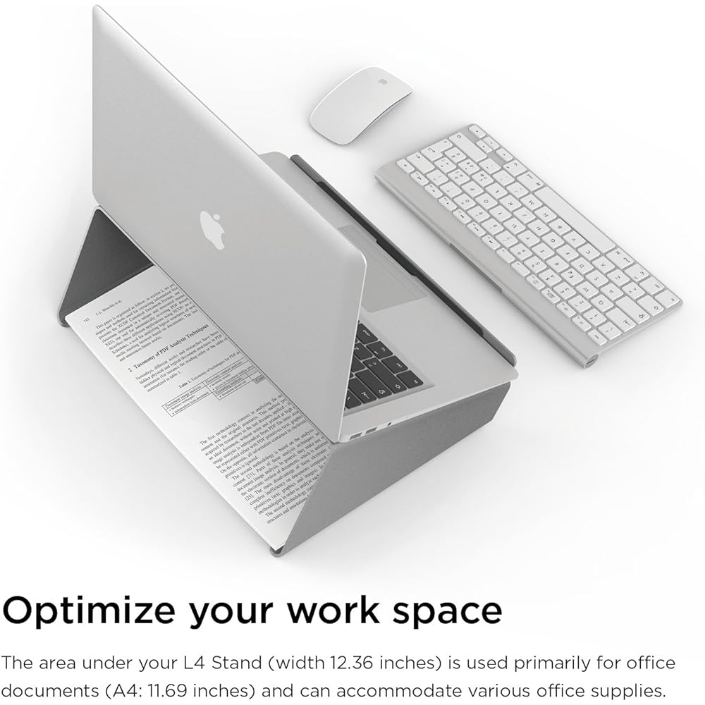 elago L4 STAND Compatible with various Macbooks/laptops, 99% pure aluminum stand, dark gray