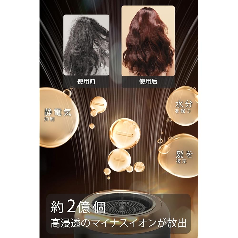 Mifasol Dryer Negative Ion Hair Dryer 200 Million High Concentration Speedy Ion Low Noise Lightweight Large Air Volume Quick Drying Reduction Damage Cut Nozzle Included Compact Easy to Carry For Home Use/Hair Salon/Business Trips/Travel Use Japanese Inst