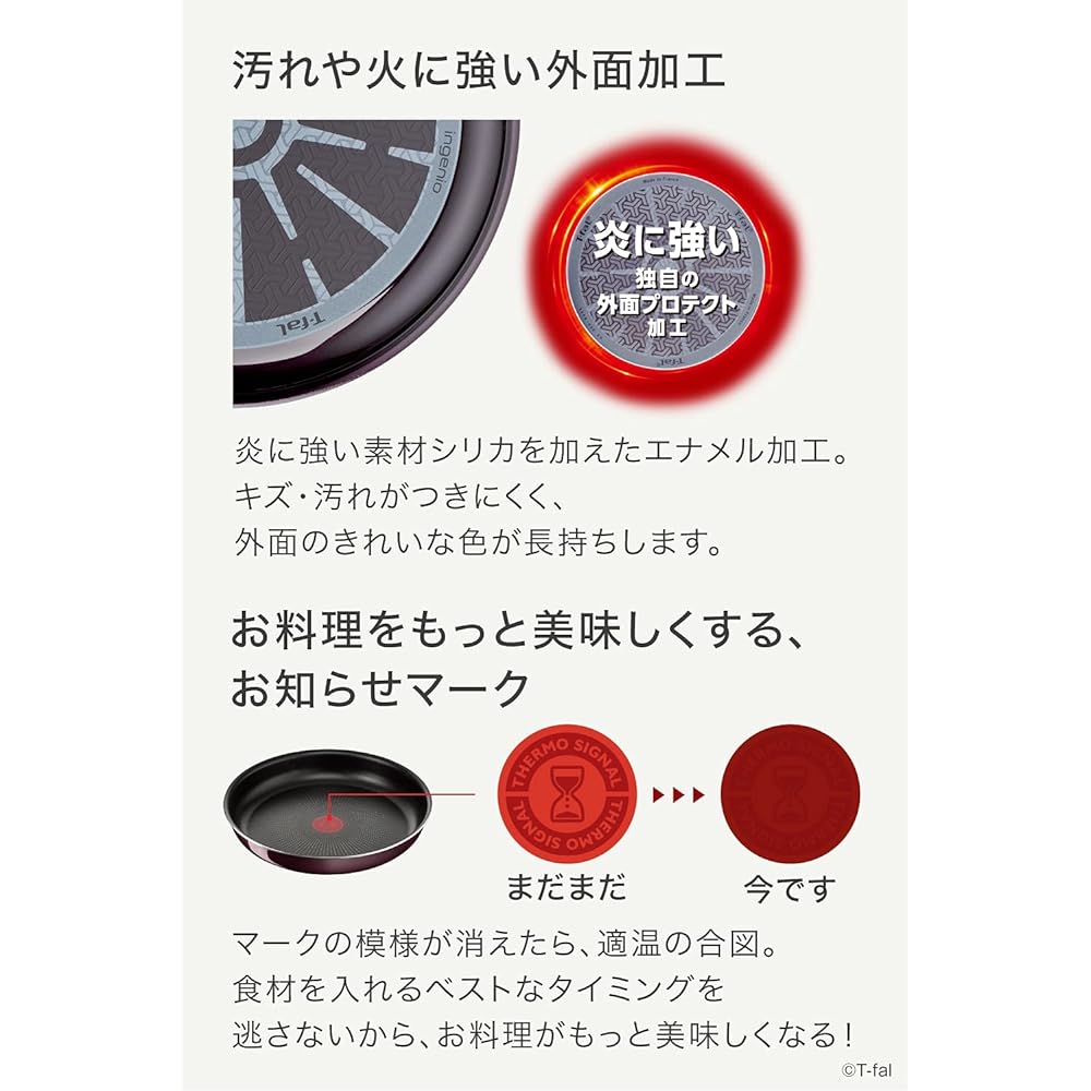 Tefal 6-piece pot and frying pan set with removable handles, compatible with gas fires, "Ingenio Neo Vintage Bordeaux Intense", non-stick L43990