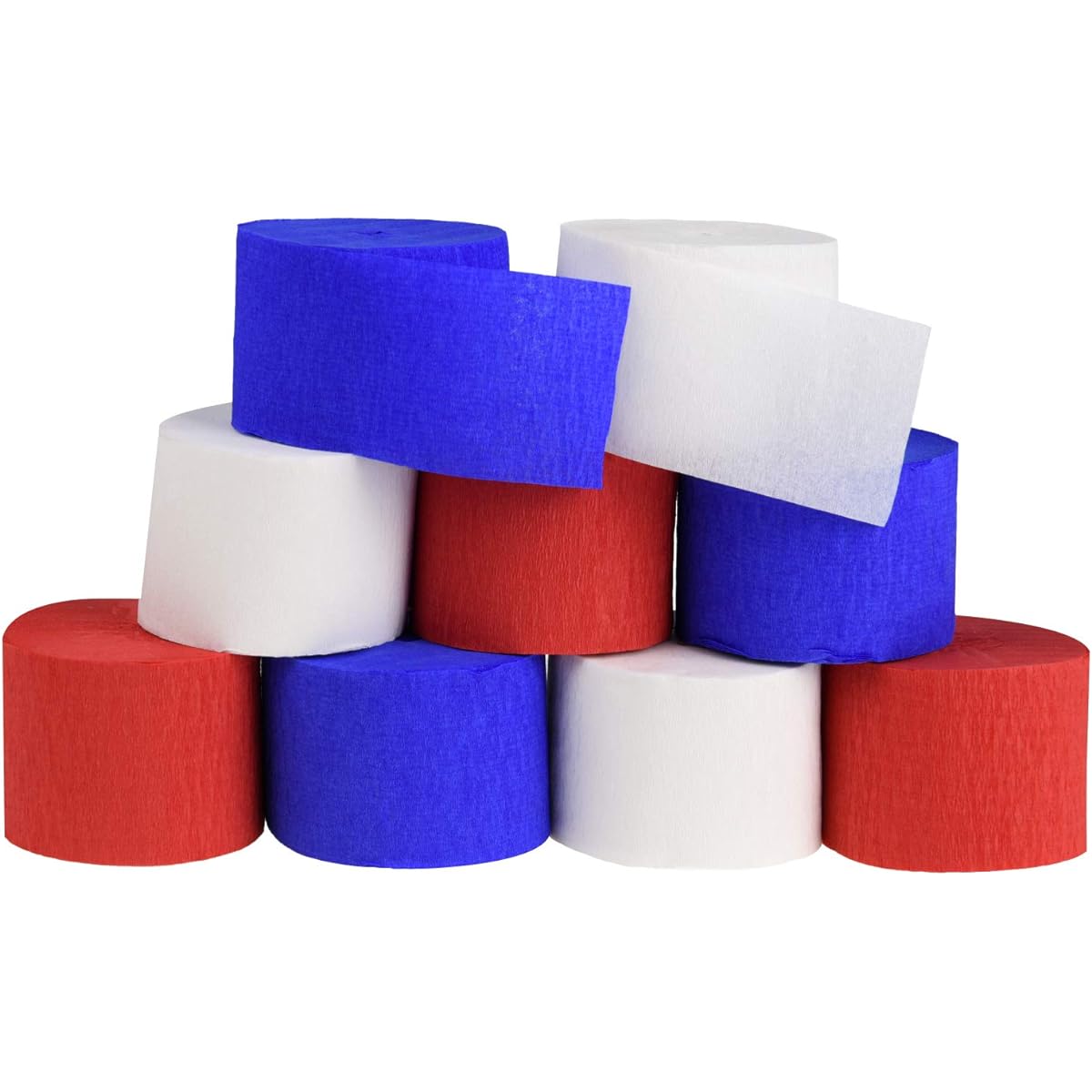 738ft Totally Crepe Paper Streamers 4th of July Crepe Paper Streamer Rolls Independence Day Party Decorations 9 Rolls