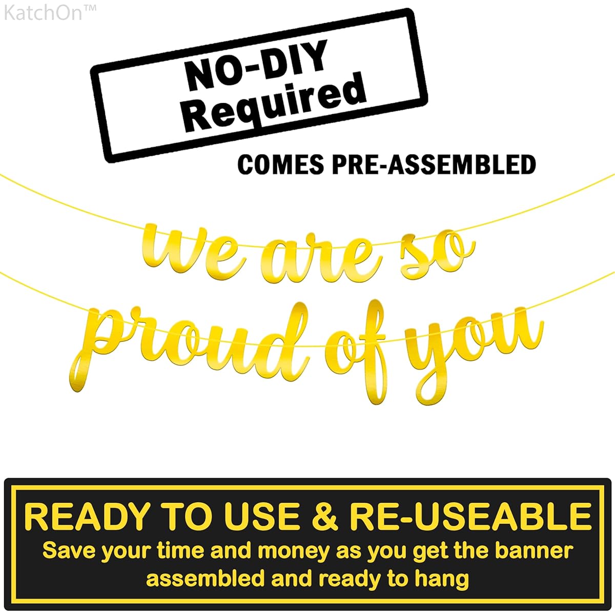 We Are So Proud Of You Banner - Large 10ft, No DIY Required | Congratulations Banner Graduation Party Decorations 2023 | Graduation Background 2023 | Graduation Decorations 2023 | We Are Proud Of You Banner