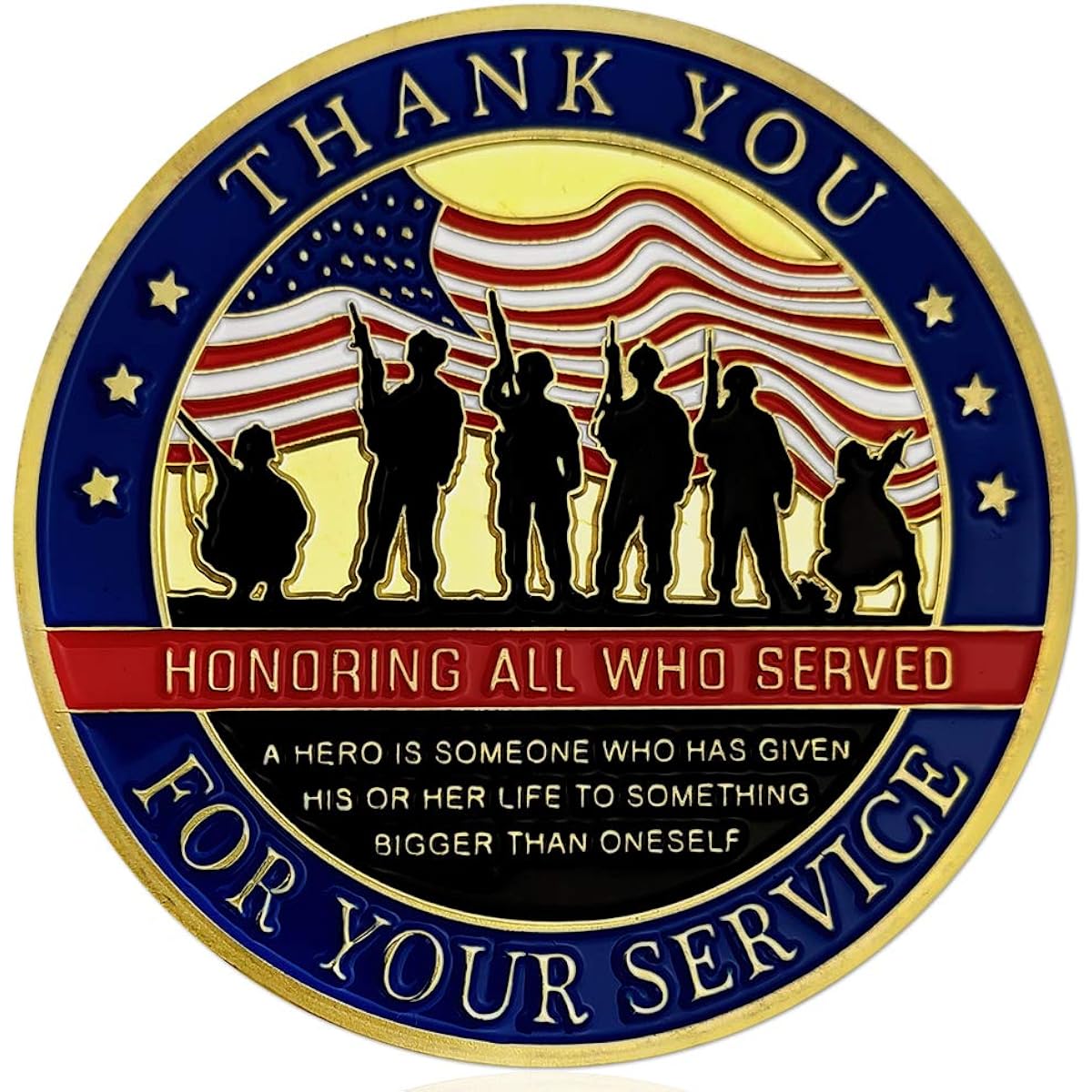 AtSKnSK Thank You for Your Service Military Appreciation Challenge Coin 10 Pack