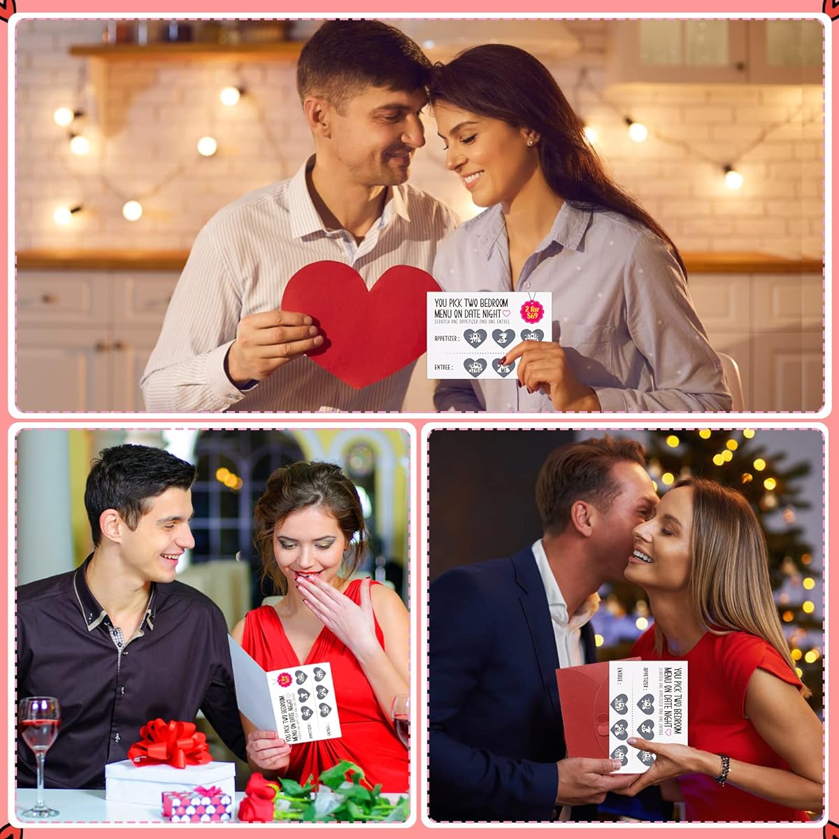 FaCraft Valentine's Day Cards for Him, Her, Boyfriend, Girlfriend, Wife, Husband, Funny Scratch Off Valentine Greeting Cards, Naughty Valentine Gift Cards, Anniversary Birthday Greeting Cards with Envelope