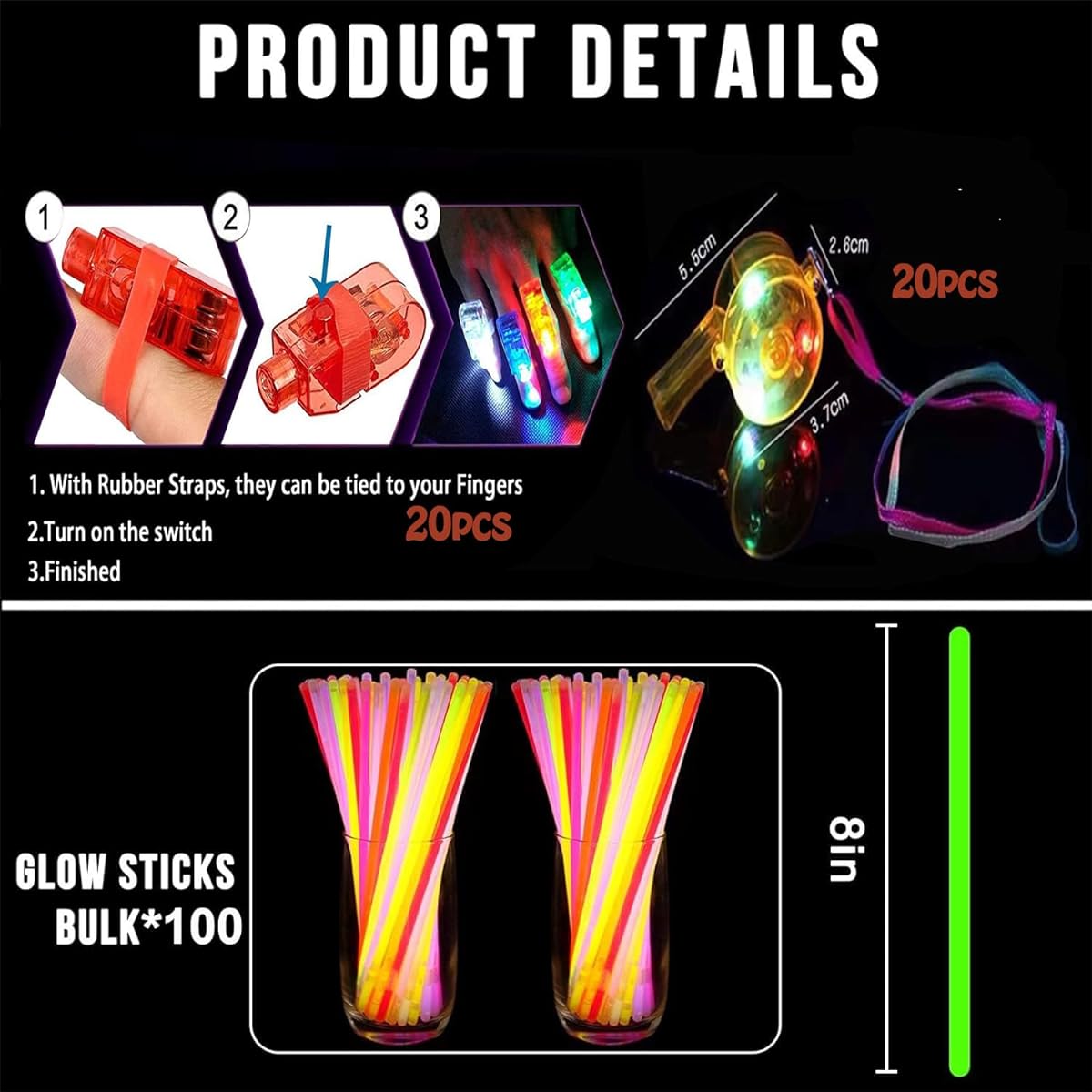 20 LED whistles
