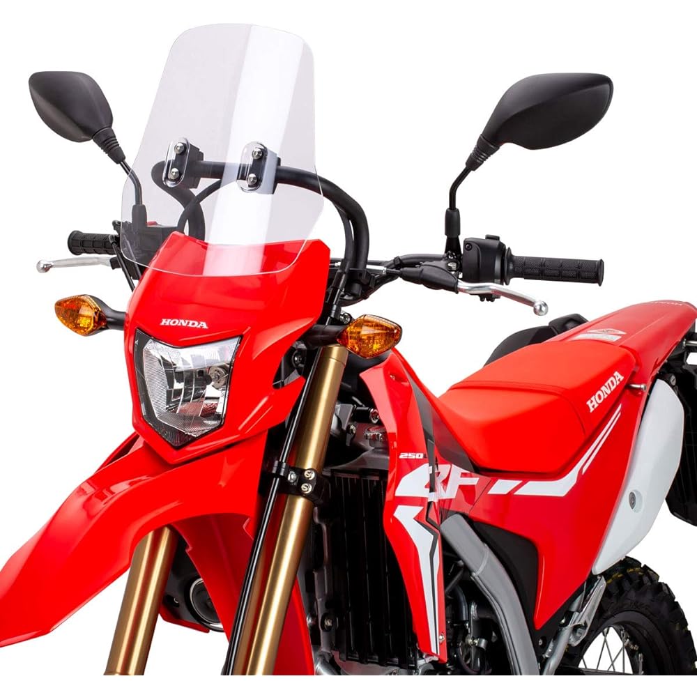 ZETA RACING Adventure Windshield CRF250L/M '12-20, CRF250L/(S)(MD47)'21-23 Light smoke Screen can be flipped up and down Mobile device installation Mount bar standard equipment Angle height stepless adjustment Long touring Windshield Dirtfreak ZE70-1001
