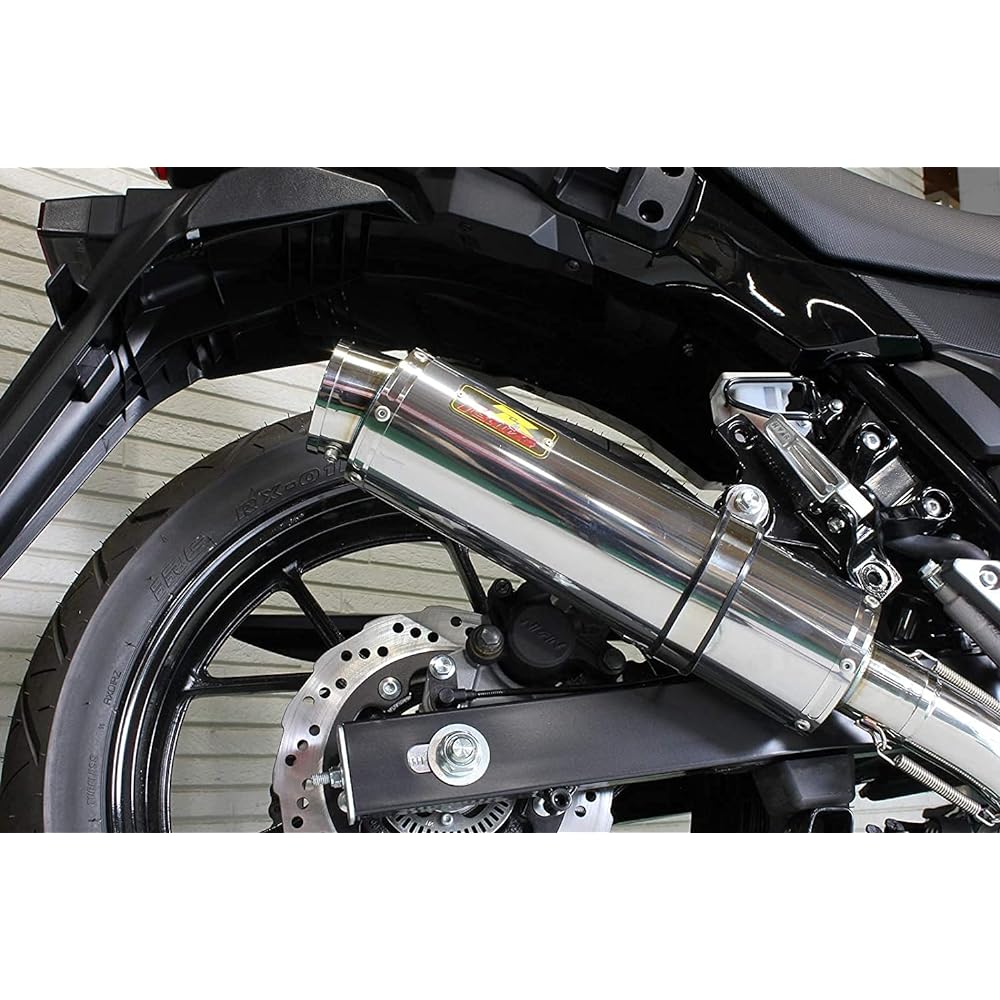 Realize Suzuki V-Strom 250/ABS (2BK-DS11A) Compatible with 2017-2020 Models Bike Muffler Aria Stainless Steel Slash Type (TypeS) Muffler V-Strom250 ABS 517-SO-003-02