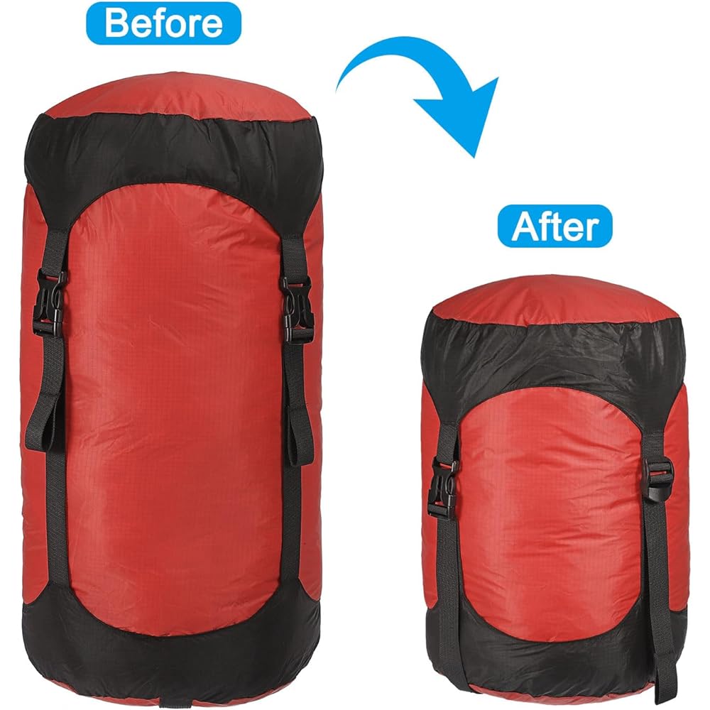PATIKIL Compression Storage Bag 25L Waterproof Shruff Lightweight Compression Storage Bag Red