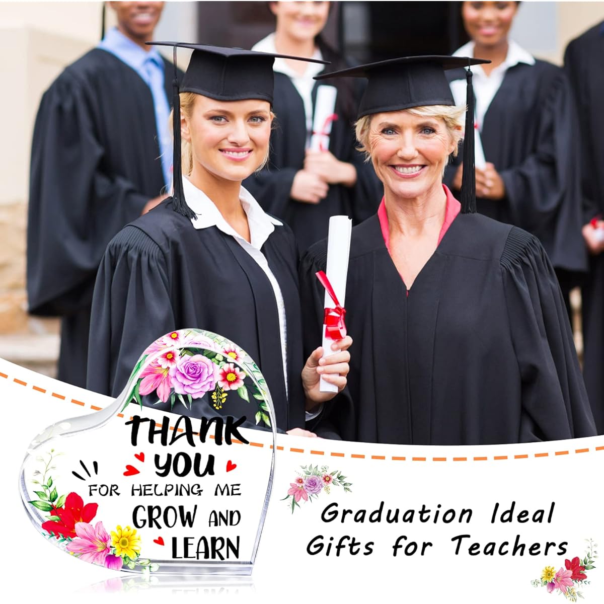 FaCraft Teacher Appreciation Gifts for Women Teacher Keepsake Paperweight Gifts for Students End of Year Teacher Gifts Graduation Gifts First Last Day of School Appreciation Day Teacher Gifts