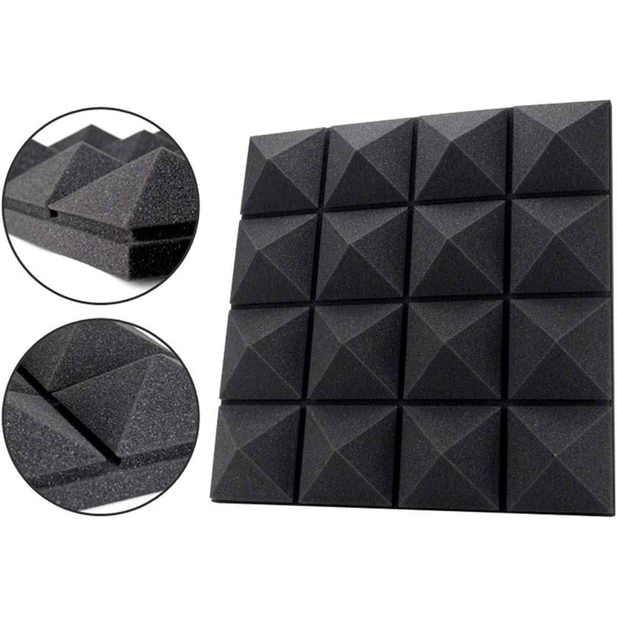 Thick Soundproofing Foam Panels, Club Commercial Acoustic Panels High Density Noise Reduction Sound Absorbing Cotton 10PCS (Purple) (Purple)