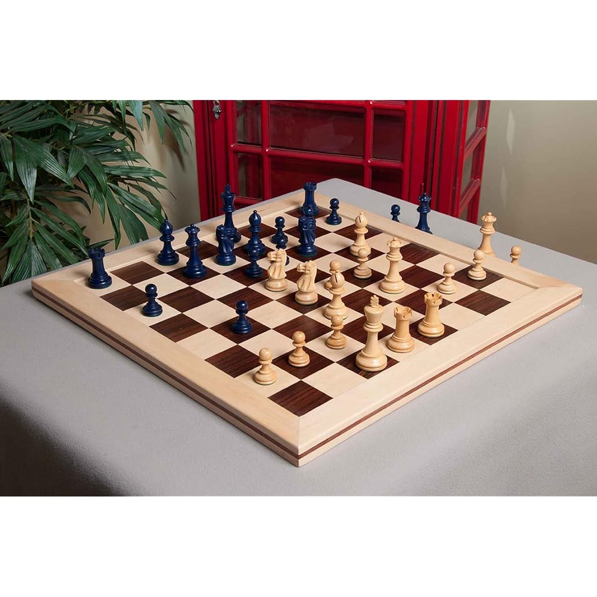 The House of Staunton Grandmaster Chess Set - Pieces Only - 4.0" King - Blue Guild