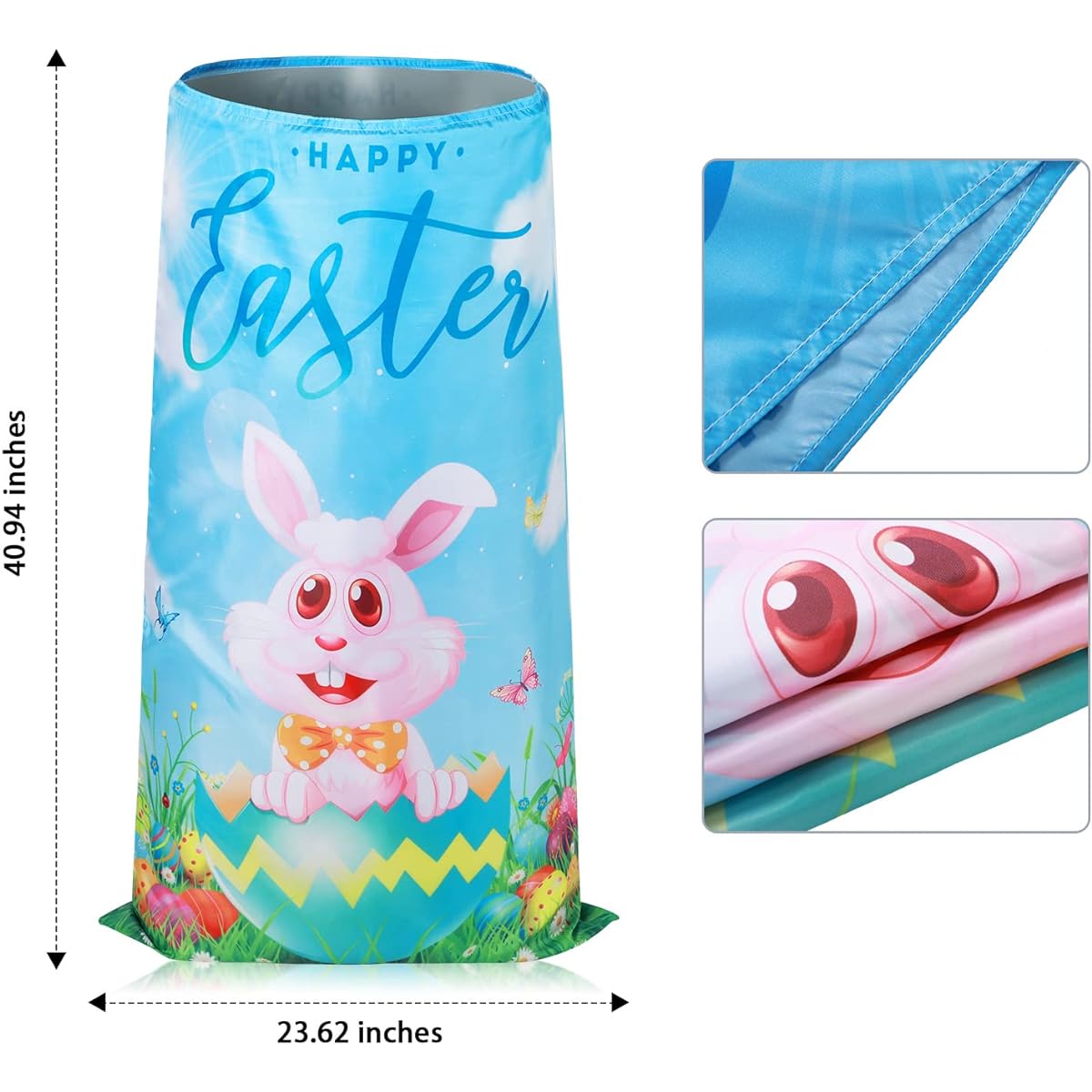 Easter Outdoor Games Bunny Potato Sack Race Bags Red Gold Blue Rose Pink Purple Bunny Ears Headband Easter Egg and Spoon Race Game Legged Relay Race Bands for Kids Adults Birthday Party Favors 30 Pack