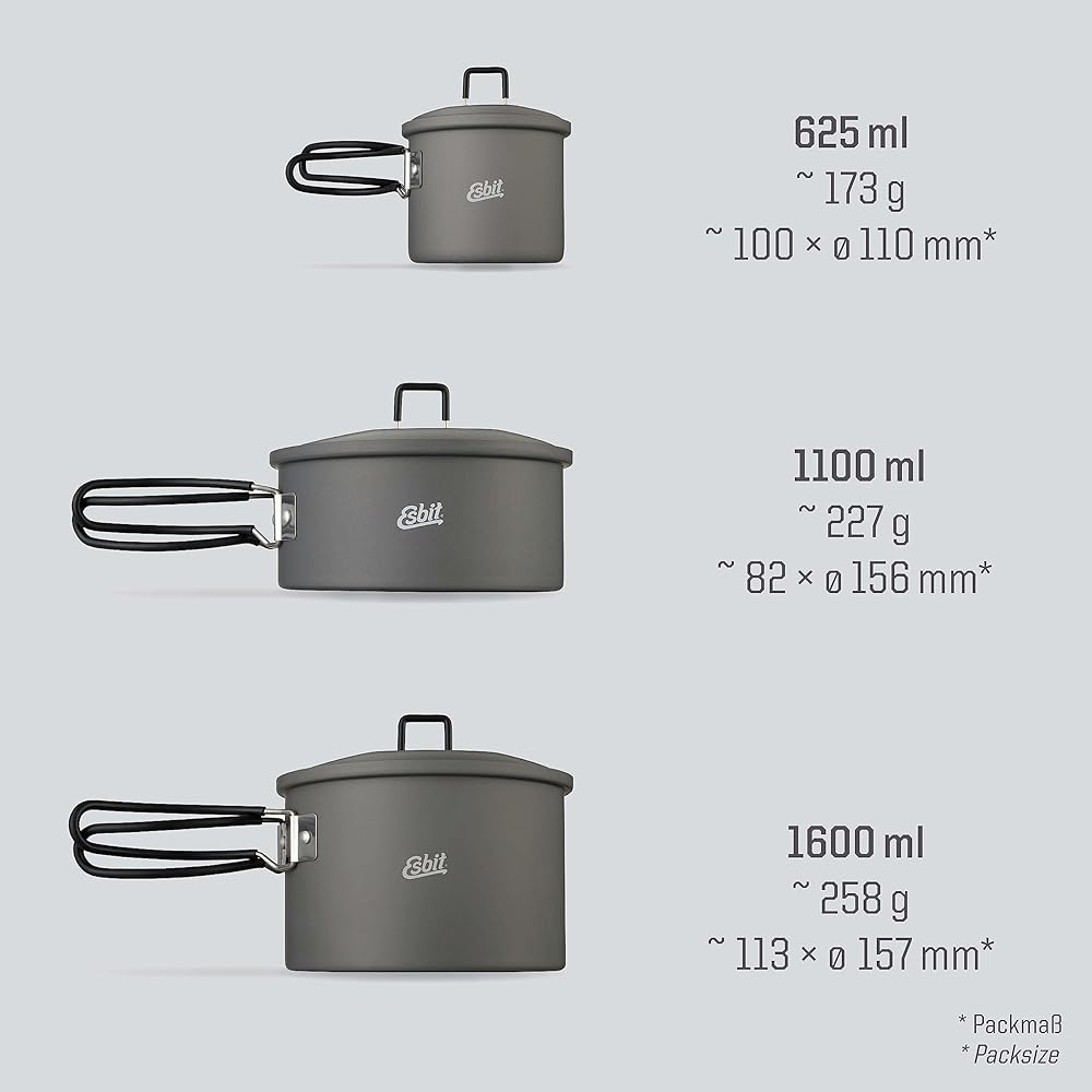 Esbit Camping Outdoor Pot Cooker Aluminum Pot