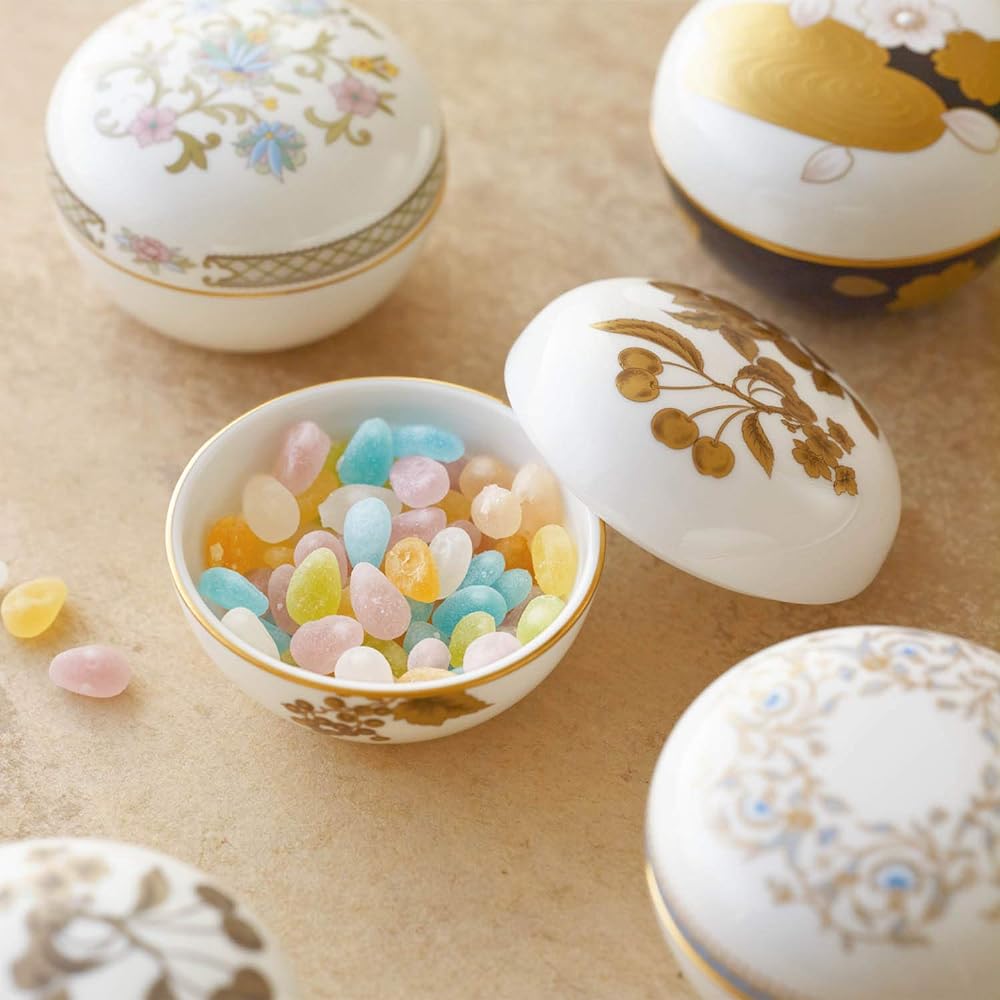 Noritake Bonbonniere Diameter approx. 7.5cm, Height approx. 5.5cm Gold Fruit 1 piece Gold Bone China T54805/AC394