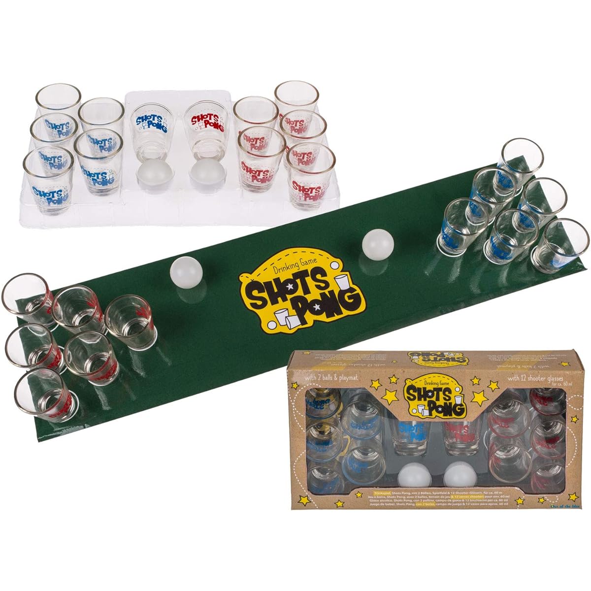 Beer Pong Table Game Glass Shots Set of 15 Drinks Party Supplies
