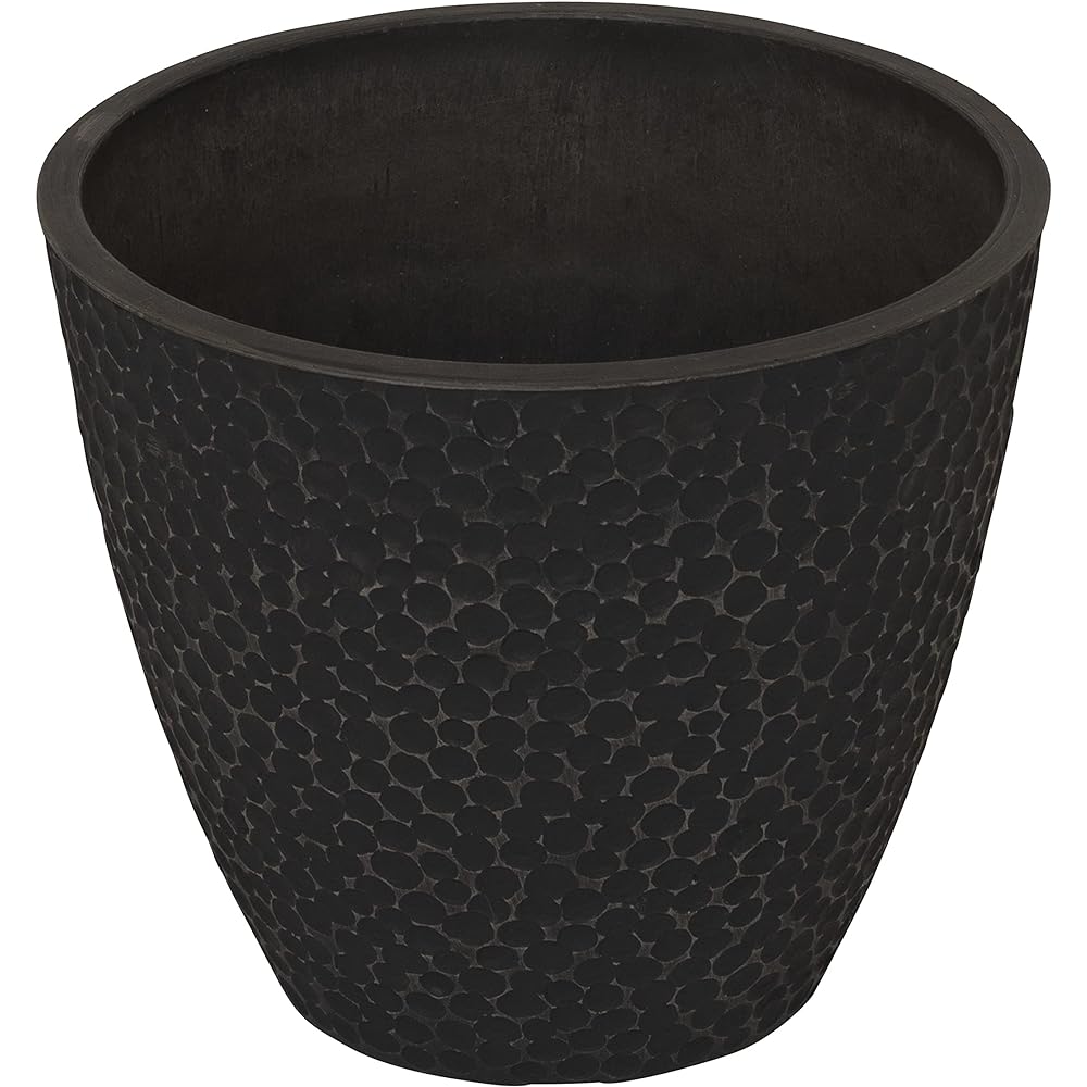 Lead Style Concave Pot 30 Pot No Hole Resin Taupe φ30×H26cm MR30TP