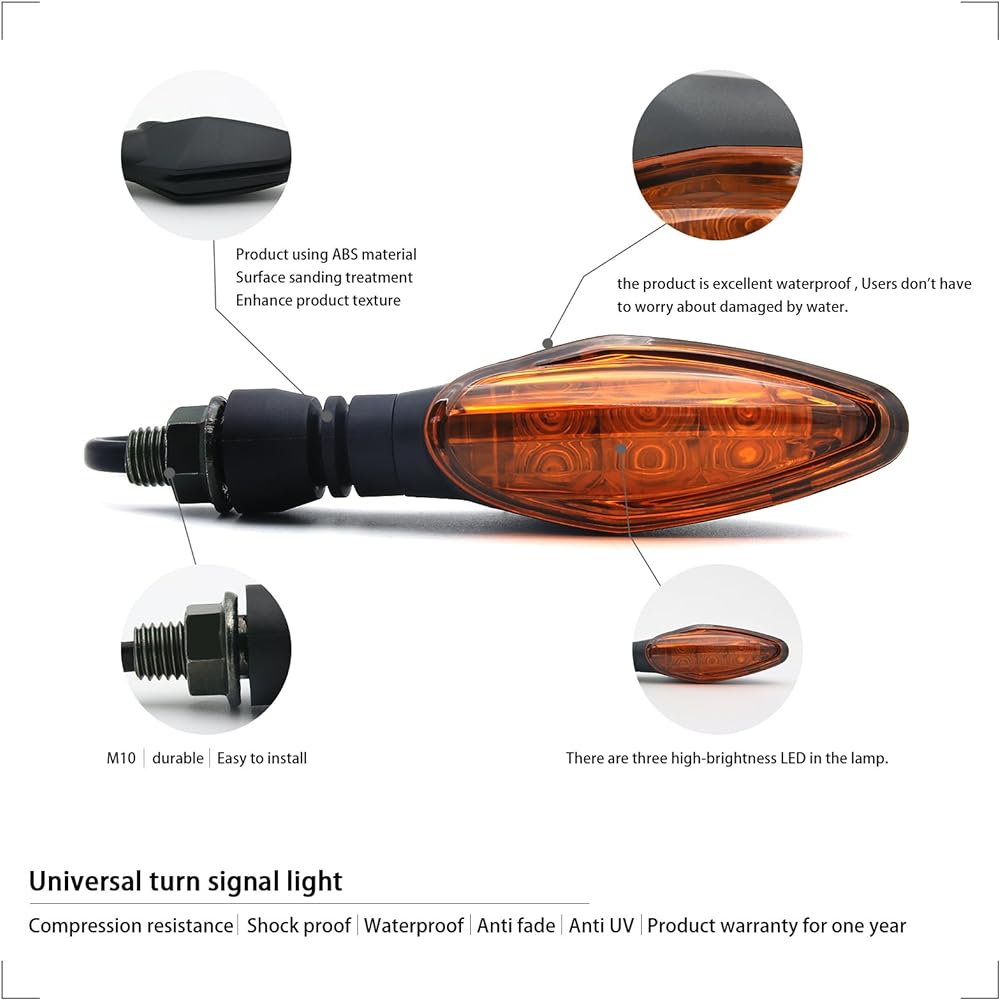 2pcs 12V Motorcycle Mini Amber LED Turn Signal Light Indicator Motorcycle Turn Signal Suzuki BANDIT GSXR 600 750 1000 1200 SV1000 GSX1250FA