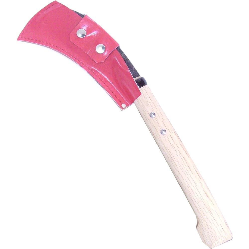 Bamboo cutting type thick sickle 300g Oak 240mm with knob pattern cover