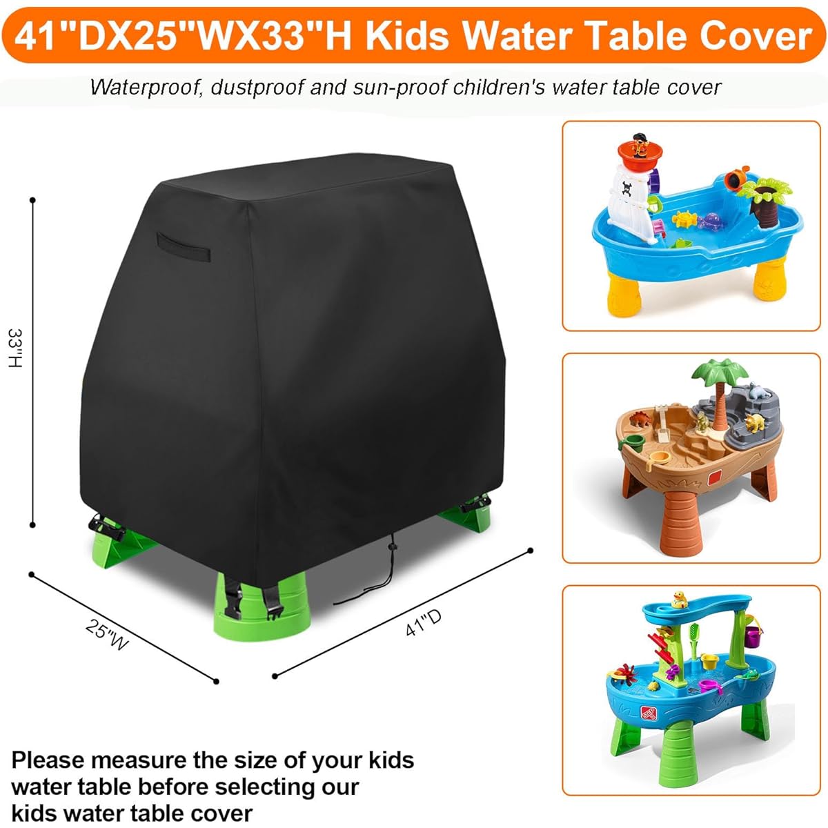 Kids Water Table Cover Step 2 Rain Shower Splash Pond Water Table Toddler Sand Water Table Toy Cover Water Play Table Cover (Cover Only)