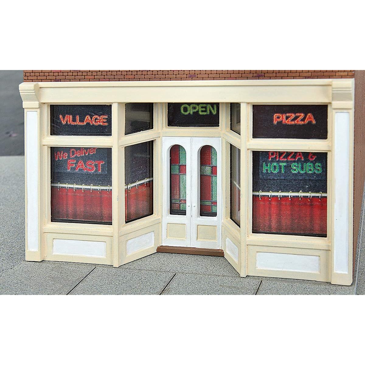 Walthers - Village Pizza -- Kit - 3-1/8 x 5-1/2 x 4-3/4" 7.9 x 13.9 x 12cm - HO