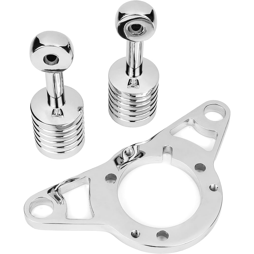 Krator Motorcycle Chrome Spike Air Cleaner Intake Filter Compatible with 2002-2007 Harley Touring Road King Street Glide
