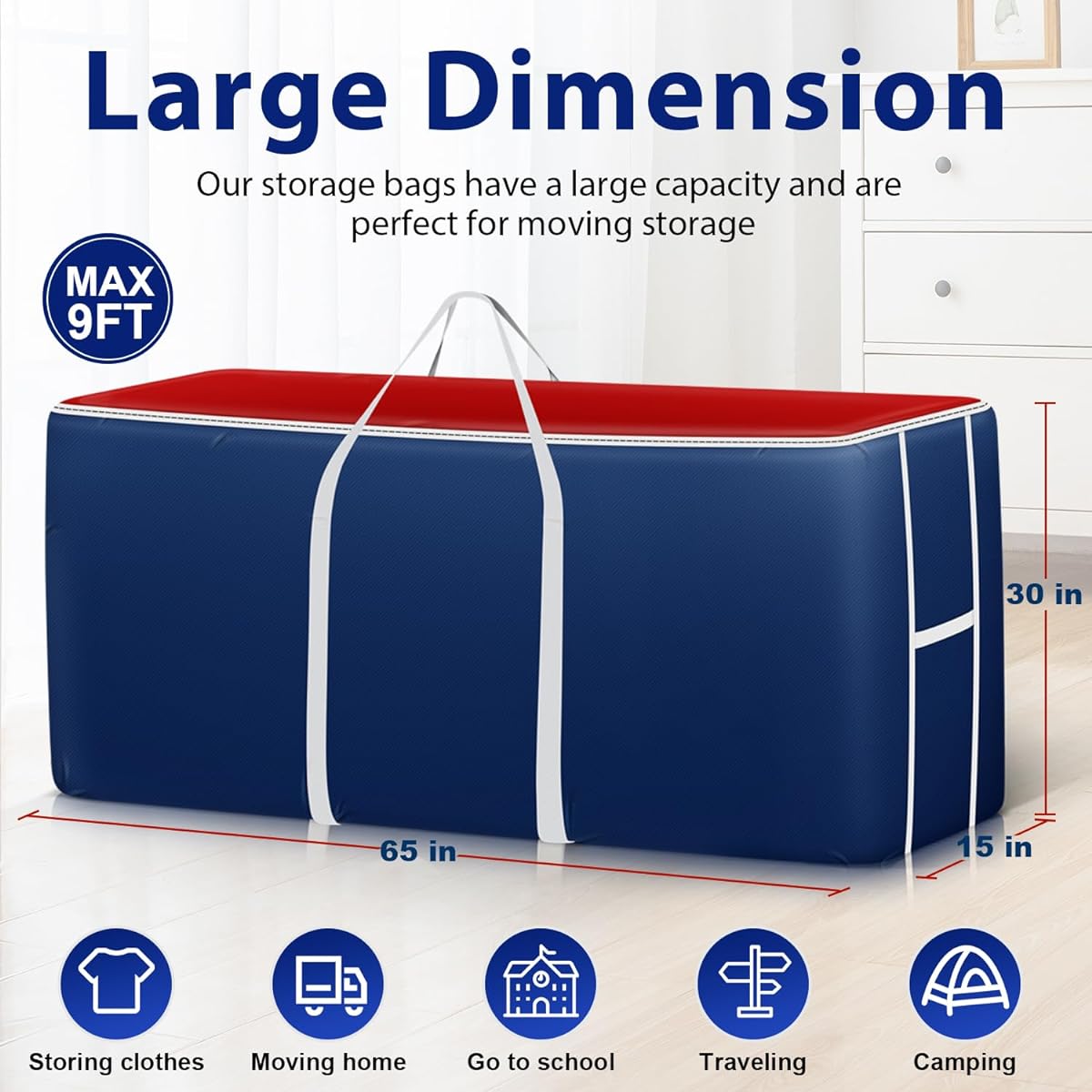 Jethax Christmas Tree Storage Bag, Waterproof Oxford Fabric, Reinforced Dual Zipper, Wide Opening, Fits Artificial Decomposition Trees up to 9 Feet