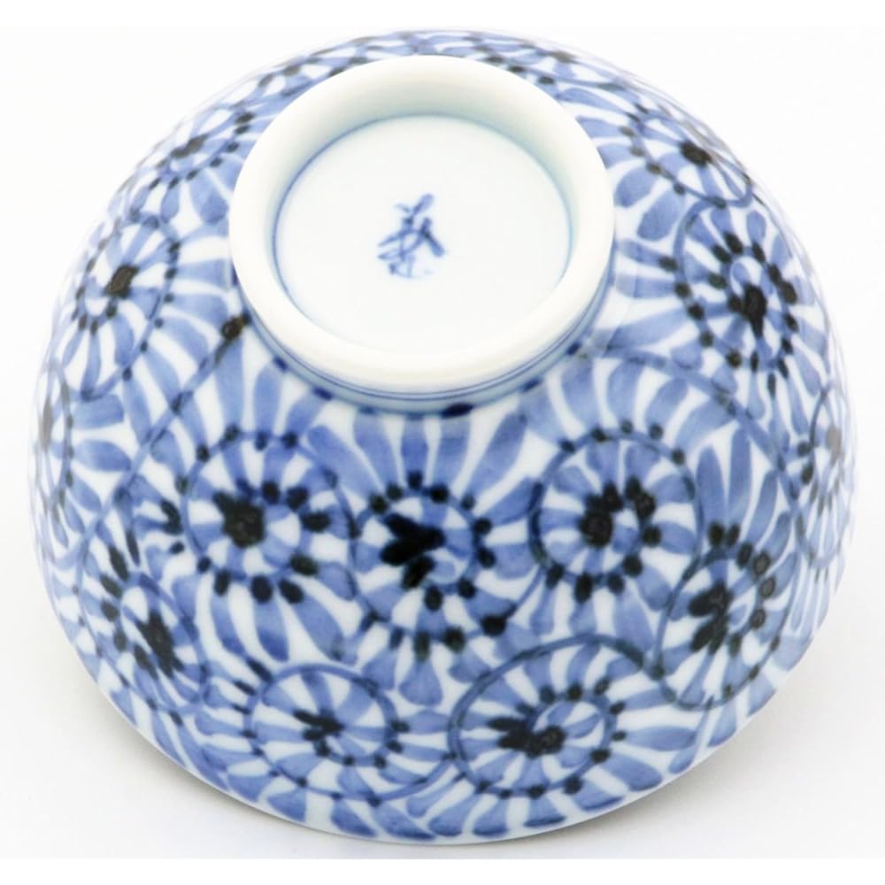 Arita ware Keizan kiln tiered rice bowl medium dyed octopus arabesque 34477
