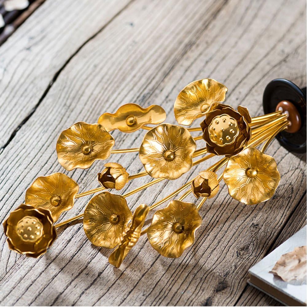 Dots Flower French Flower Dots Flower Set Golden Week Supplies 蓮花 is to is a 仏具 Lotus Lotus'll Put Them With 花立 with Left and Right PAIR GOLD PLATED GOLD SPOON 仏壇 仏具 仏前, Mother, 法要 Golden Week being the anniversary decoration for Evil Flowers Offerings