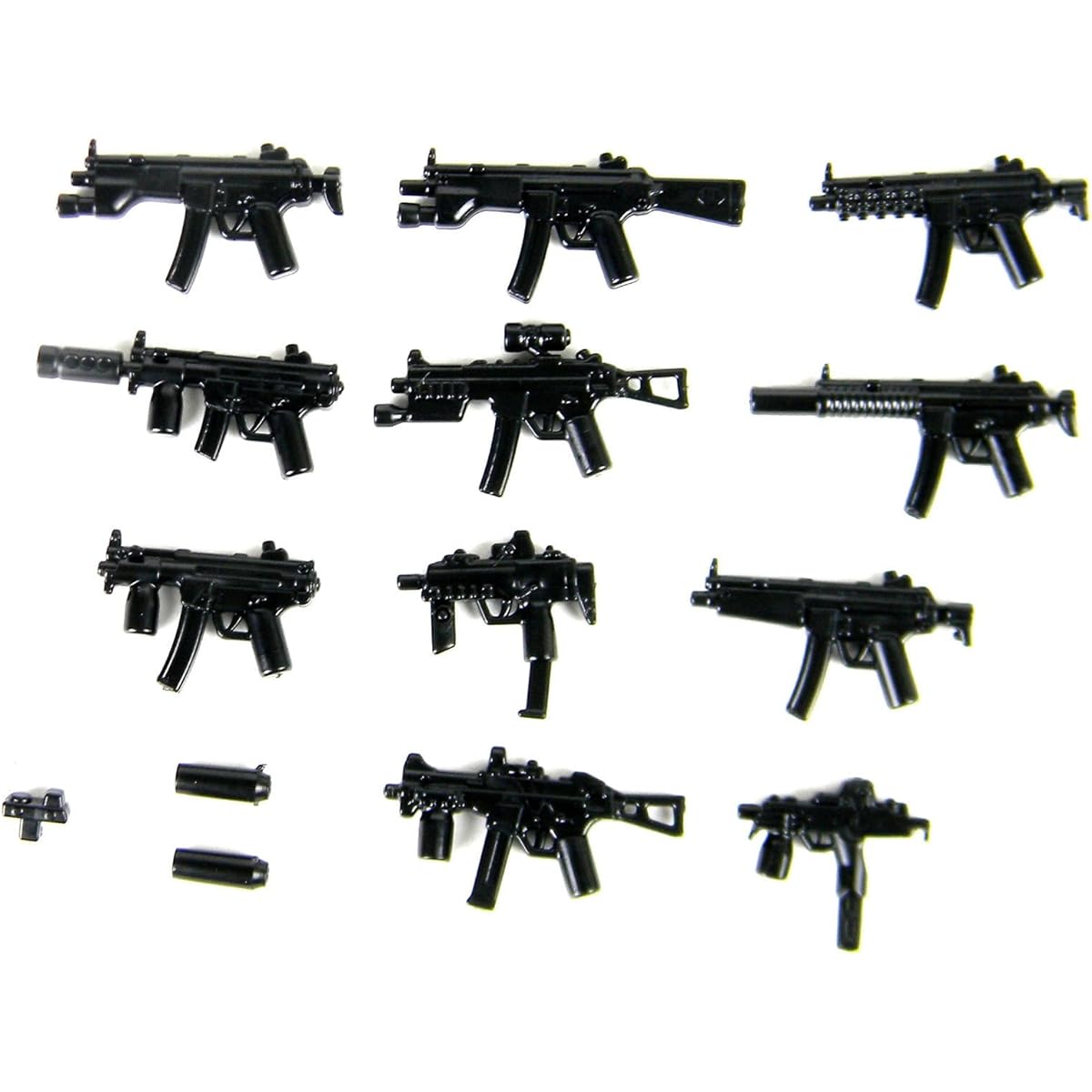 Custom Modern Combat MP5 Series Weapons Pack (P5) Designed for Brick Minifigures