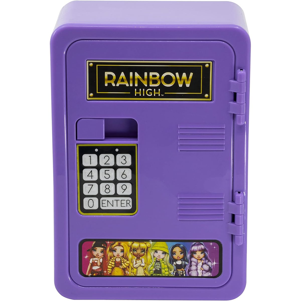 eKids Rainbow High Piggy Bank for Girls Mini Locker with Digital Keypad for Fans of Rainbow High Toys