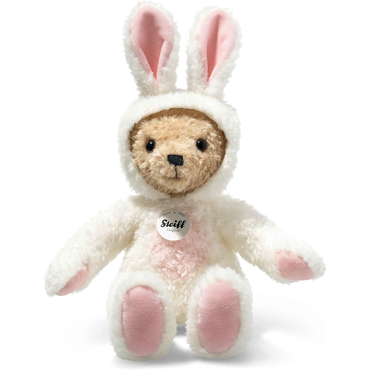 Steiff Hoodie teddy bear rabbit Steiff Hoodie teddy bear rabbit Teddy bear with rabbit headgear Zodiac series 1st stuffed bear