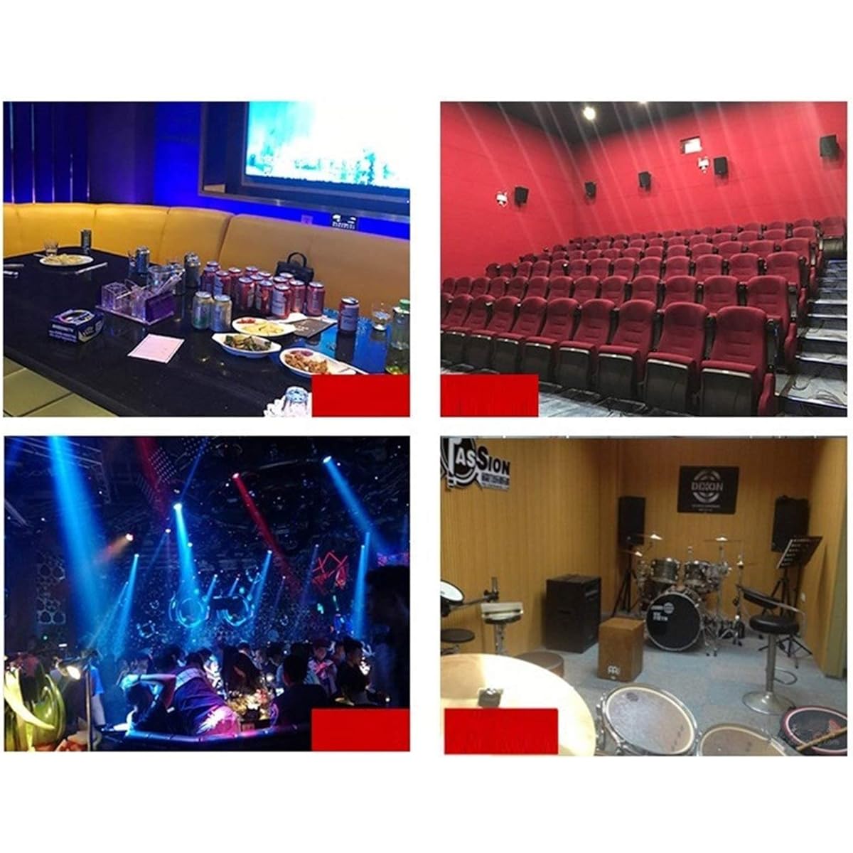 Drum Room Sound Absorbing Cotton Foldable Easy to Install Soundproofing Foam Entertainment Venues Professional Acoustic Panels (Purple) (Purple)