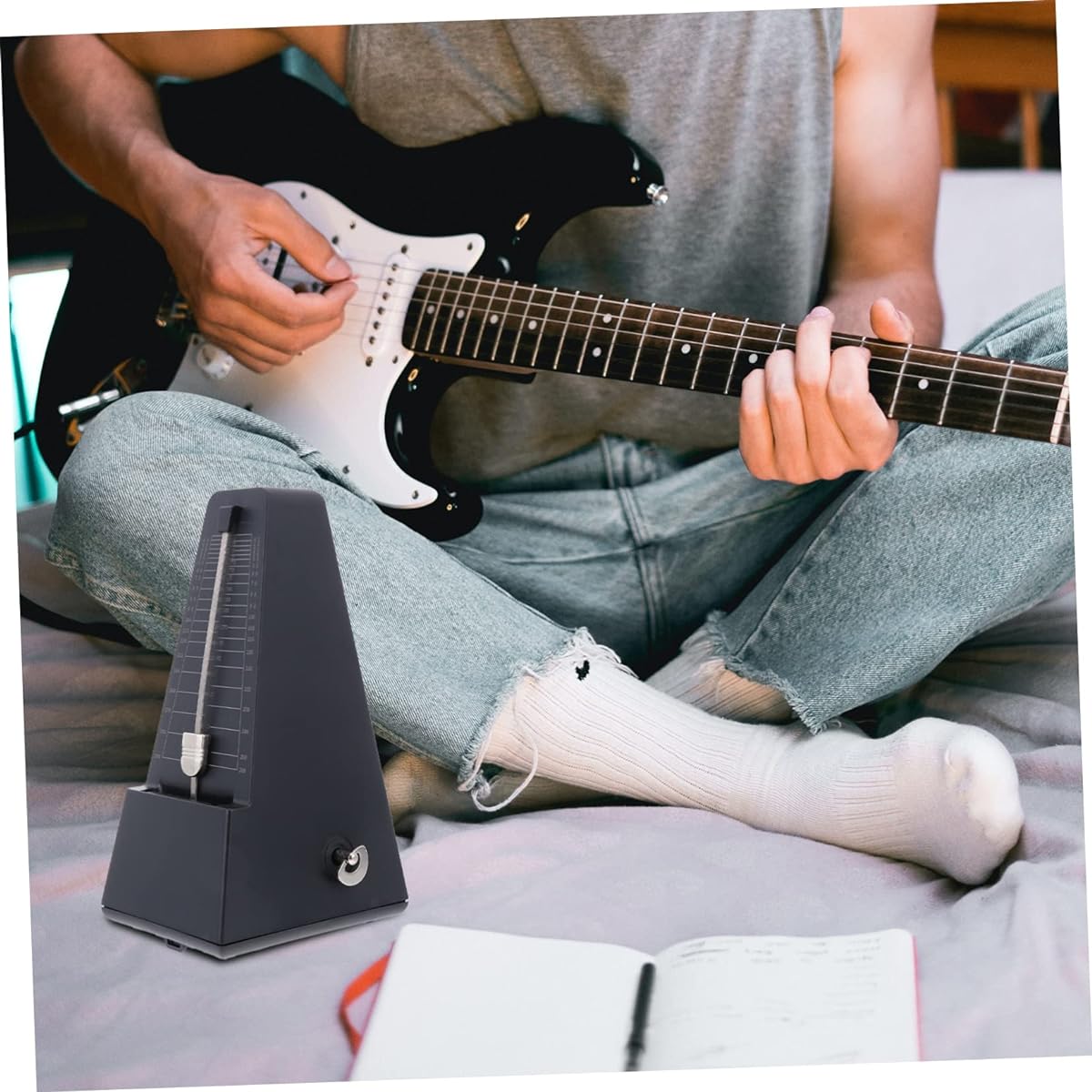 Vaguelly 3pcs Mechanical Metronome Metronome Guitar Guitar Tuner Universal Musical Metronome Piano Metronome Tuner Universal Metro Tuner Guitar Bass