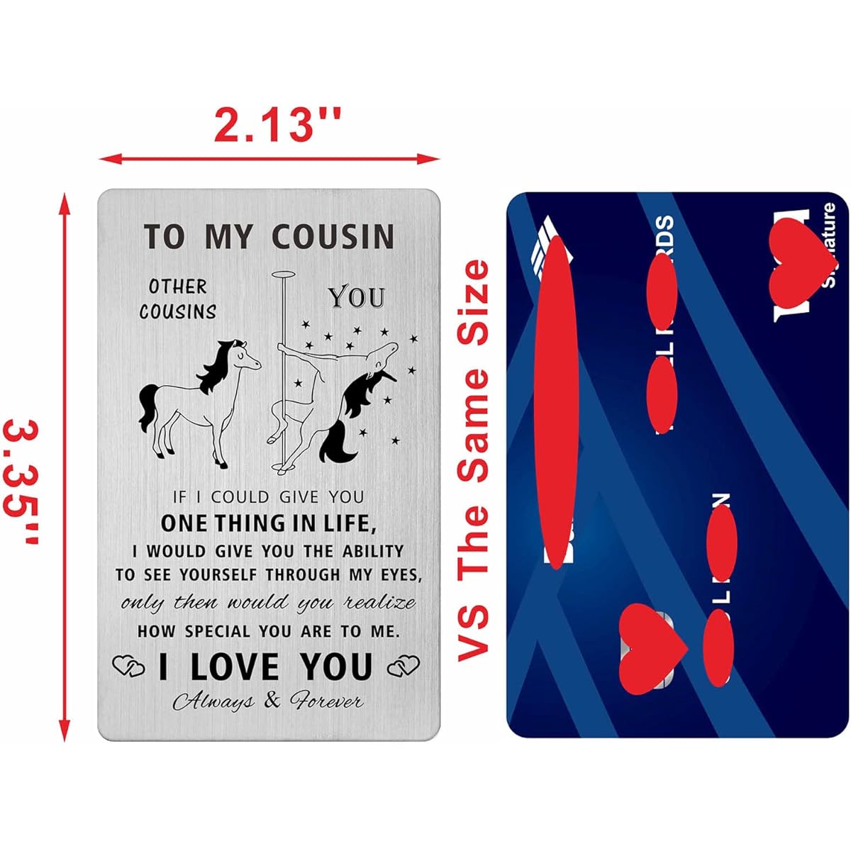Funny Gifts for Cousins Other Cousins Unicorn Wallet Card Christmas Birthday