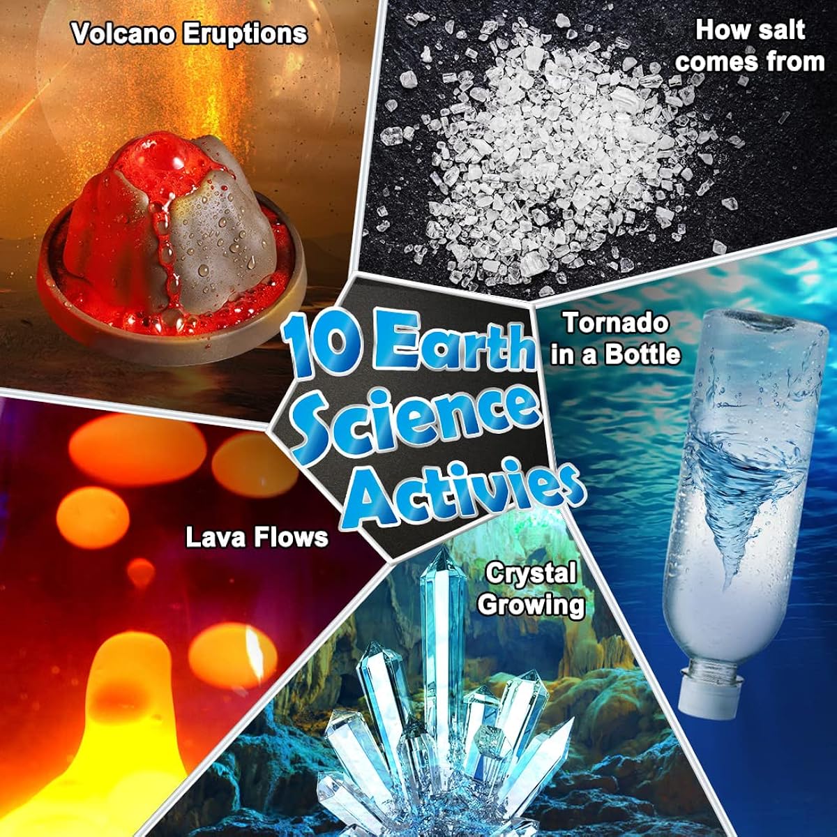 UNGLINGA 70 Lab Experiments Science Kits for Kids Educational Scientific Toys Birthday Gifts Idea for Girls Boys, Chemistry Set, Erupting Volcano, Fruit Circuits, STEM Projects Magic Activities