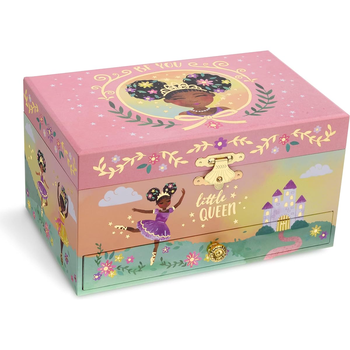 Jewelkeeper Ballerina Music Box & Little Girls Jewelry Set - 3 Ballerina Gifts for Girls - Little Queen Designs