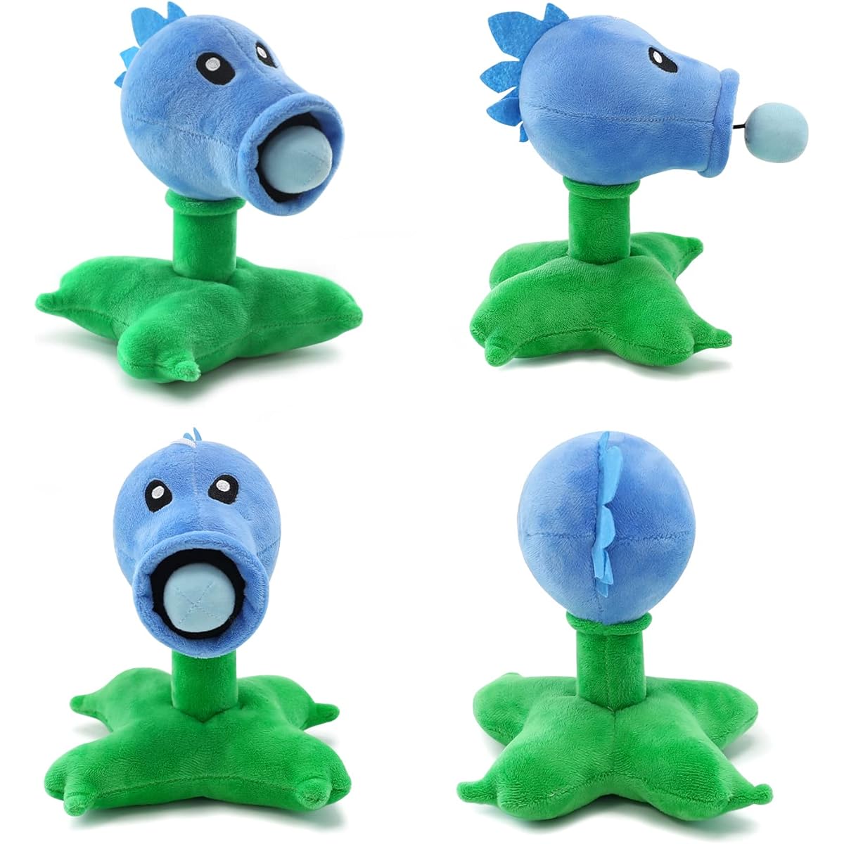 Maikerry Plants vs Zombies Plush Toy PVZ Snow Pea Stuffed Animal Soft Doll Great Birthday Gift for Boys and Girls