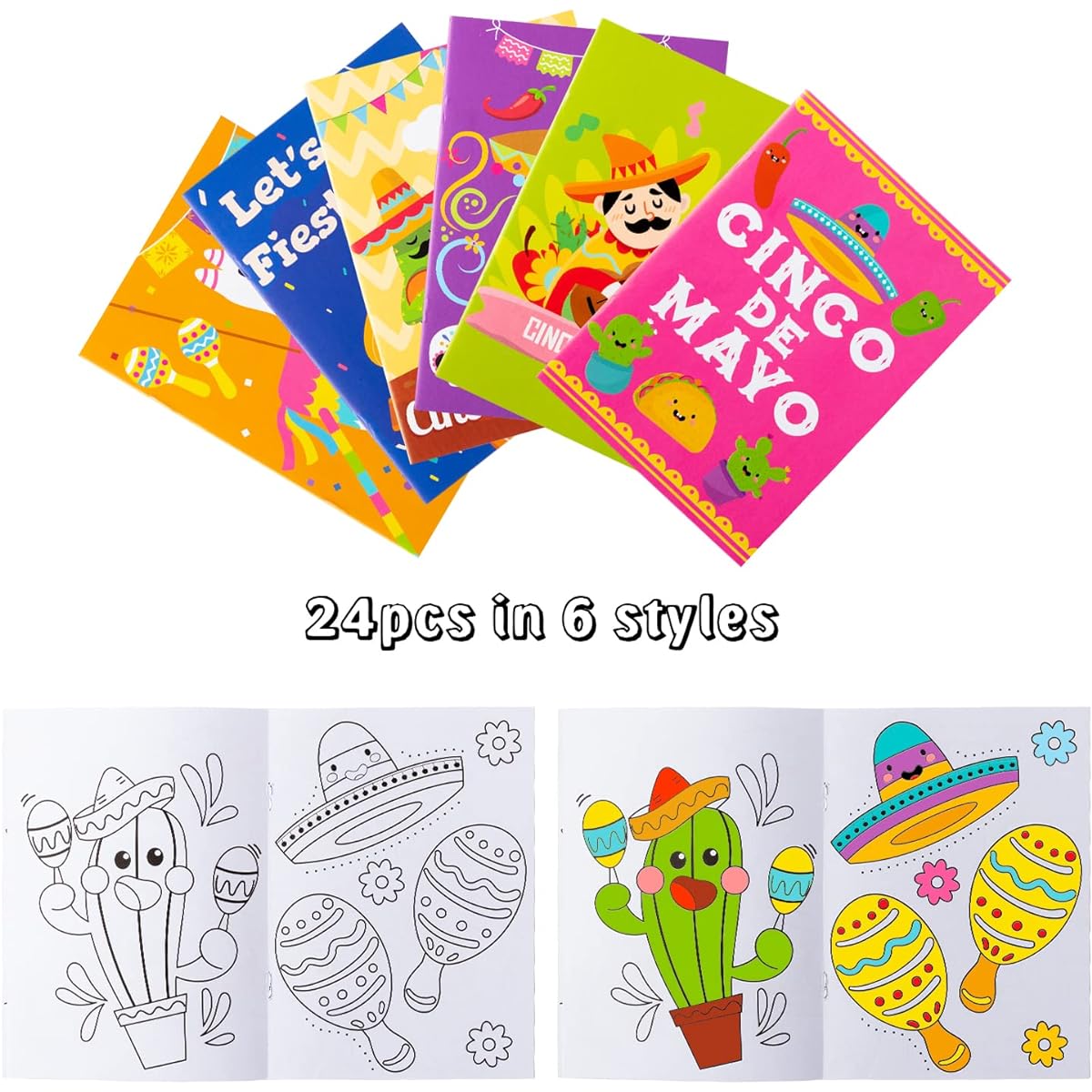 WT-Mexican Coloring Book-24 Pieces
