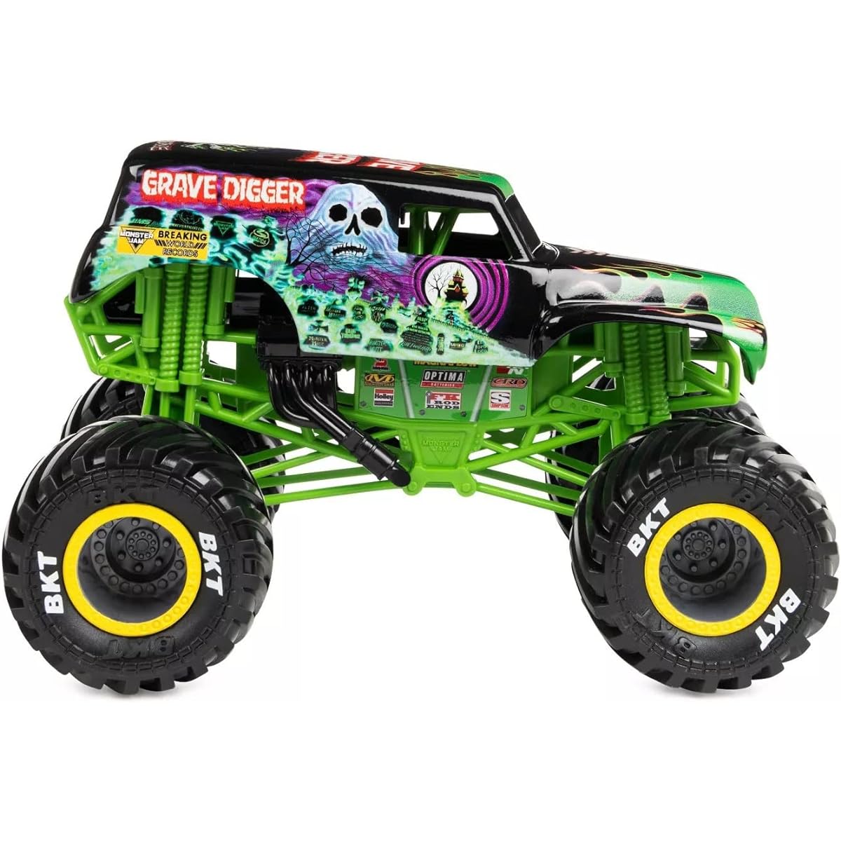 Monster Jam Official Grave Digger Breaking World Record Diecast Monster Truck 1:24 Scale