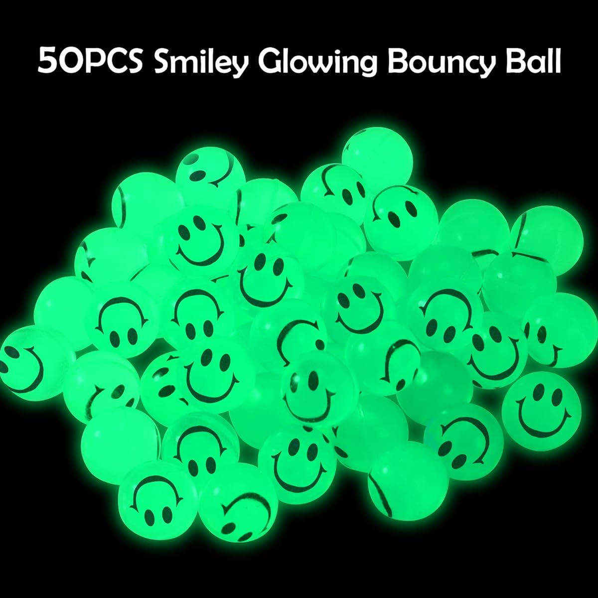 Ayfjovs 50 Light Up Balls Kids Party Favors Goodie Bag Fillers 27mm High Bouncy Balls for Kids Light Up Birthday Party Pinata Fillers