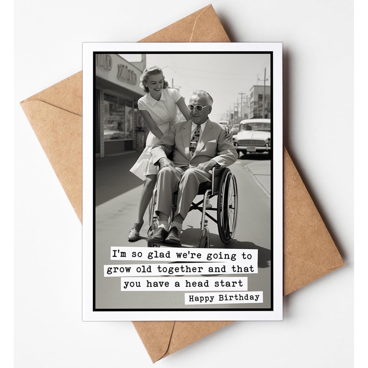 Katie Doodle - Funny Husband Birthday Card from Wife - Boyfriend Birthday Card - Great Boyfriend Birthday Gift or Birthday Gift for Husband's Boyfriend - Includes Birthday Card (Old) and Envelope