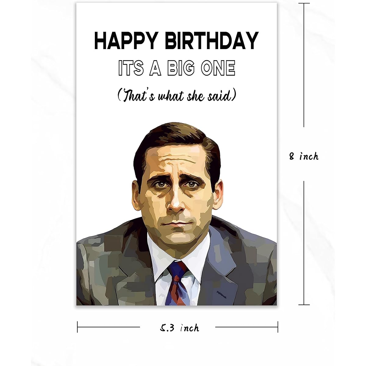 Fumnwoks Happy Birthday Card Funny Birthday Gifts for Female Friend or Girlfriend Michael Scott Birthday Card Office Birthday Card for Friend