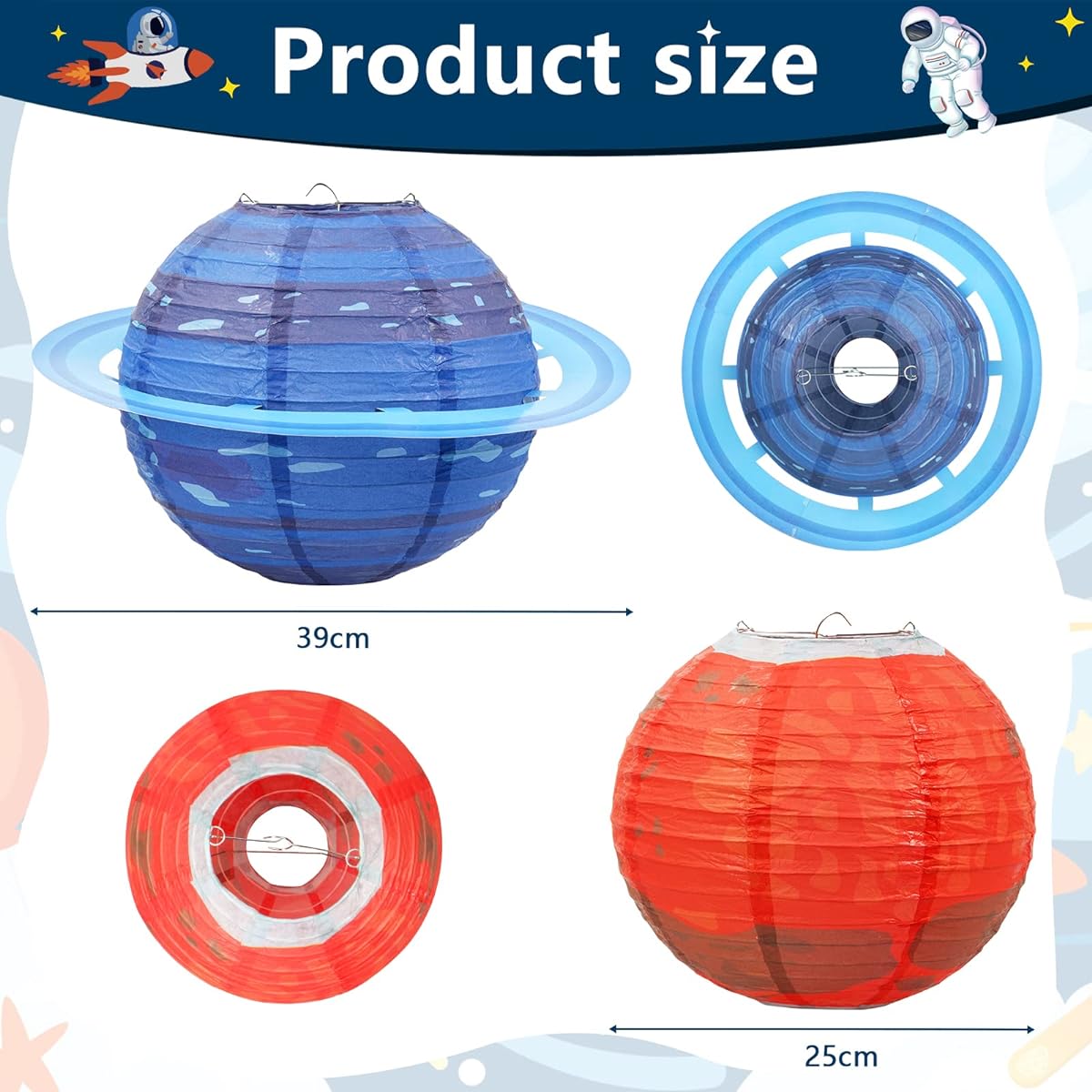 Planet Paper Lanterns Outer Space Party Decorations Solar System Planets Lanterns for Kids Space Theme Party Birthday Room Decorations
