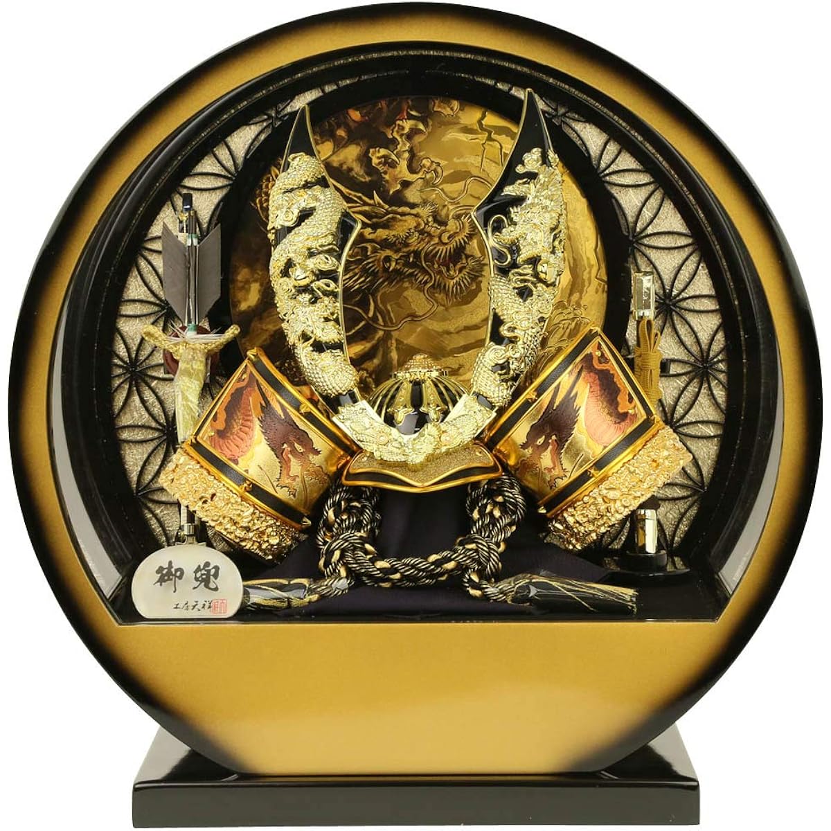 May Doll Compact Helmet Case Decoration Compact No. 10 Helmet Gold First Festival Celebration Boys' Festival Children's Day