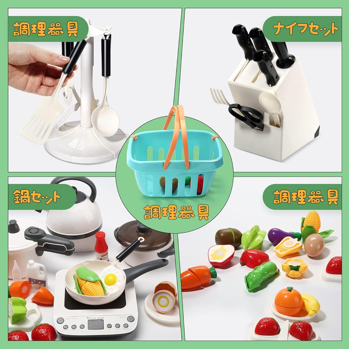 Cute Stone Pretend Kitchen Toy 40-piece Set Educational Toy with Storage Case Realistic Spray Pressure Cooker IH Cooker Pot Pretend Cooking Utensils Luxury Food Set Pretend Play Birthday Gift