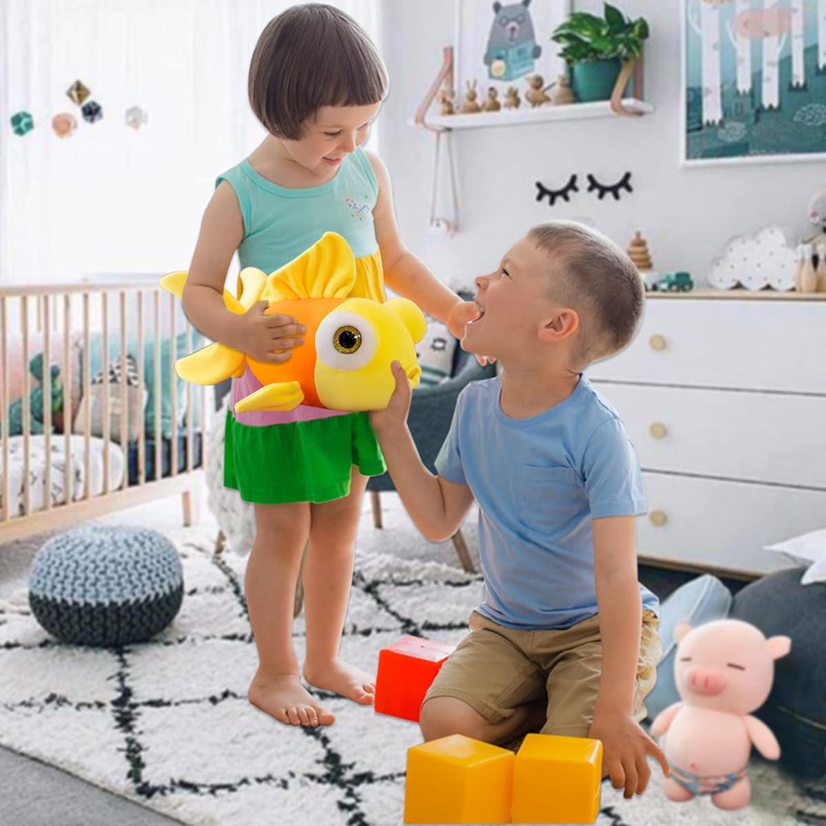 CHELEI2019 13.8 Inch Goldfish Stuffed Animal Soft Cute Fish Stuffed Toy Kids Gift Yellow