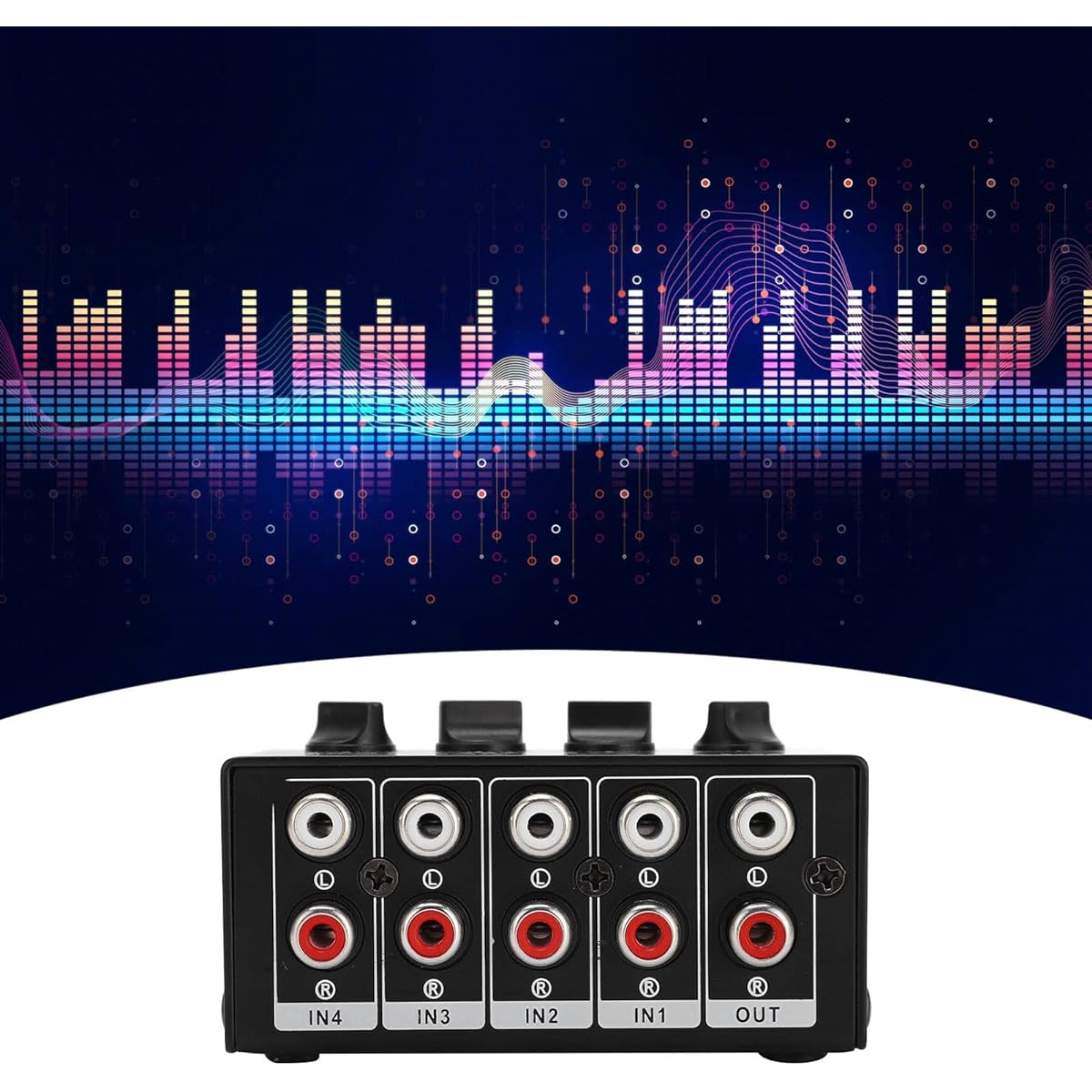 Stereo Line Mixer Audio Mixer Portable Passive for Mixing