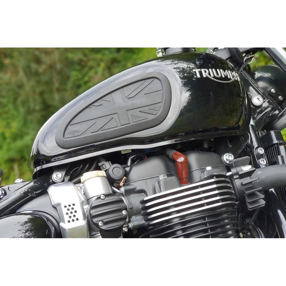 Motone Exhaust Clamp T100 T120 Street Twin Street Scrambler Stainless Steel Casting Fin Black MMU504