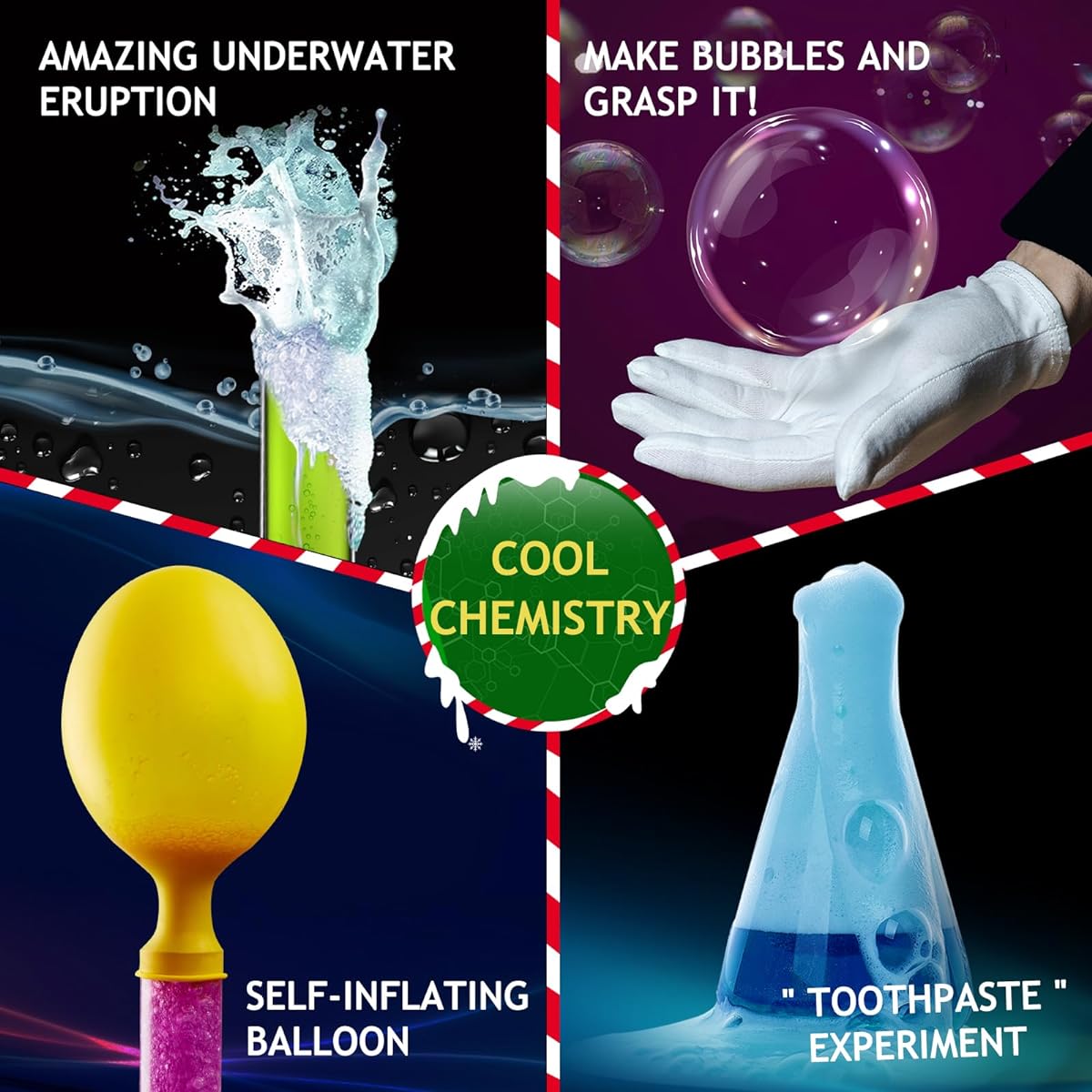Japace Science Kit for Kids Age 4-6-8 Science Experiment & DIY Electric Building Kit STEM Toys Chemistry Set for Kids Birthday Gifts for Boys Girls Experiment Enthusiast