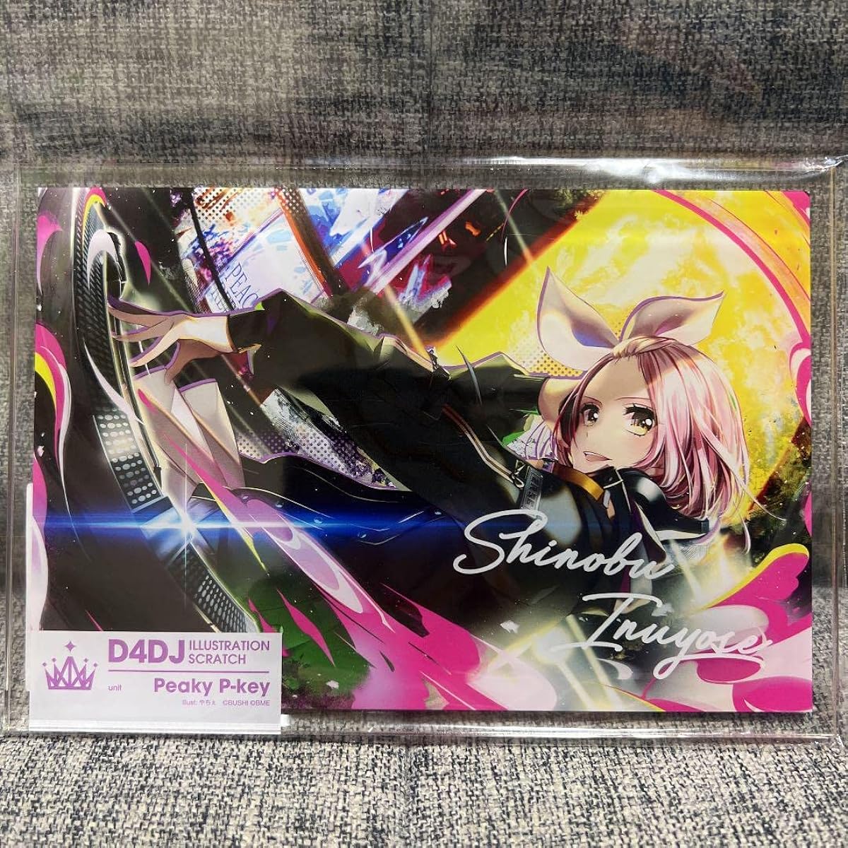 D4DJ Inuyose Shinobu Illustration Scratch Plate Acrylic Stand